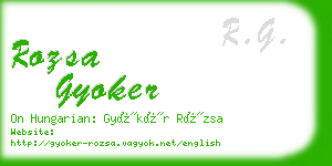 rozsa gyoker business card